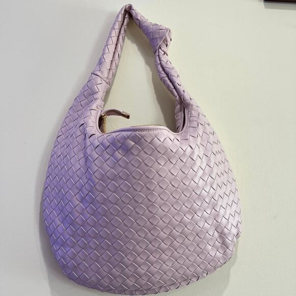 Melie Bianco Brigitte Large Satchel Recycled Vegan Woven Knot Bag Anthropologie! - Picture 3 of 6